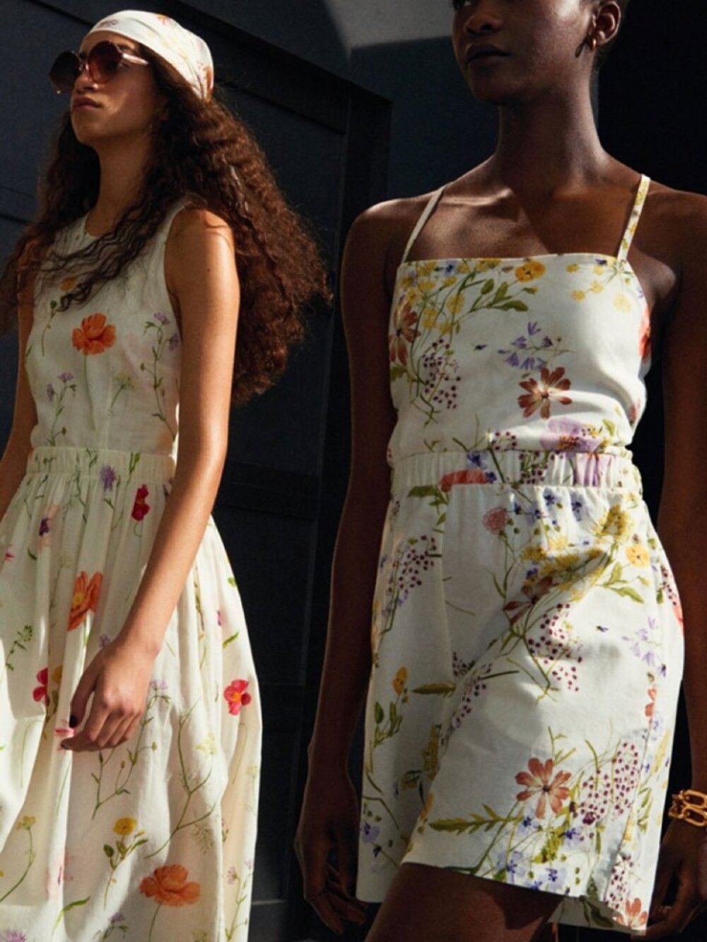 H&M Wildflower Meadow Collection Floral Linen/Organic Cotton‎ Blend